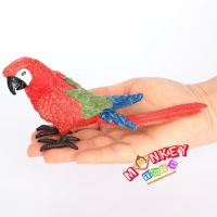 Monkey Toys - โมเดลสัตว์ Parrot นกแก้ว แดง ขนาด 17.00 CM (จากหาดใหญ่)