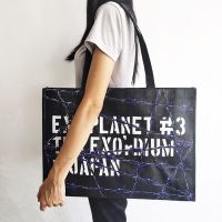 ۞♠✸ Foreign trade original large-capacity thickened double-sided film-coated woven waterproof environmental protection supermarket shopping bag portable storage bag