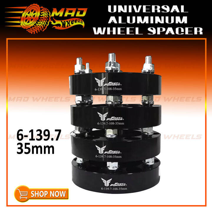 Toyota Hilux Revo Aluminum Wheel Spacer Set 4pcs 6139.7 / 35mm (BLACK