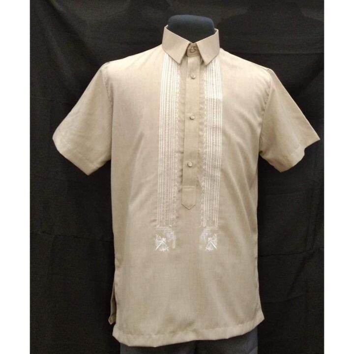 DEPED 2021 RTW Teachers Uniform (WEDNESDAY) MENS POLO BARONG Lt. brown ...