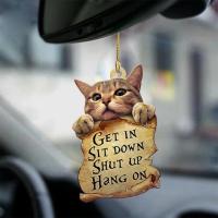 Cute Anime Car Accessories Cat Pendant Auto Rearview Mirror Pendant Birthday Gift Auto Decoraction Ornaments Decor Birthday