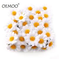 【DT】 hot  100PC/lot  2.5cm Mini Daisy Decorative Flower Artificial Silk Flowers Party Wedding Decoration Home Decor(without stem) Cheaper