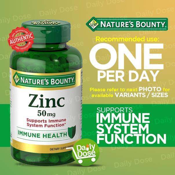 Nature's Bounty Zinc 50mg Tablets Lazada PH