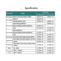 HABOTEST HT118C มัลติมิเตอร์ จอดิจิตอล สำหรับ วัดแรงดันไฟฟ้า กระแส DC / AC