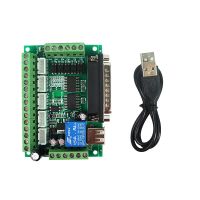 【In-Stock】 upaxjl Mach3 Cnc แกะสลัก5แกน Cnc Breakout Board พร้อม Optical Coupler สำหรับ Stepper Motor Drive Controller พร้อมสาย Usb