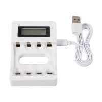 4 Slots Lcd Screen Usb Battery Charger For Rechargeable Aa/Aaa/Ni-Cd/Ni-Mh