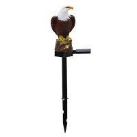 Solar Lights Outdoor Decorations Resin Bald Eagle Figurine Dusk Dawn Solar Yard Light Animal Solar Stake Light Outdoor Decorative