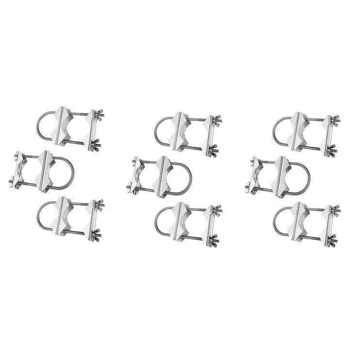 double-antenna-mast-clamp-v-jaw-block-with-u-bolts-heavy-duty-anti-rust-mast-to-mast-mount-bracket-kit-for-tv-cb-9-set