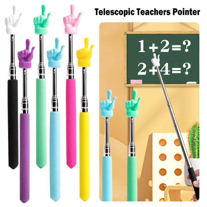 Retractable Teacher Pointer Finger Design Stainless Whiteboard Rod