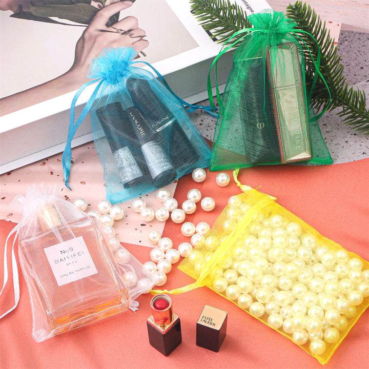 50ชิ้น-ถุงปรับ-drawstring-organza-กระเป๋าเครื่องประดับบรรจุภัณฑ์ถุงขนมแต่งงานกระเป๋าขายส่งถุงของขวัญ