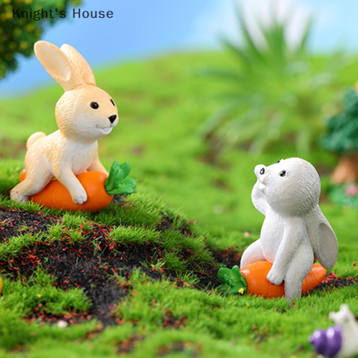 knights-house-กระต่ายทำจากยางเรซินน่ารักตกแต่งบ้านรูปปั้นกระต่ายขนาดเล็กรูปปั้นตกแต่งบ้าน