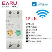 【LZ】✥☌№  WiFi Circuit Breaker Energia Power medidor de KWh Time Timer Switch Relay voltímetro proteção contra vazamento atual RCCB RCBO Limiter 1P   N