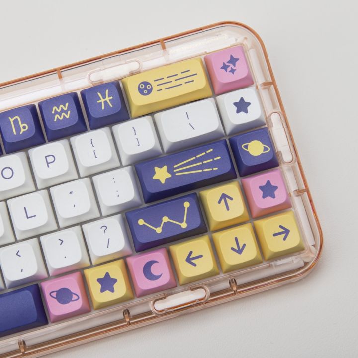 132-คีย์-astrology-keycaps-xda-profile-constellation-space-pbt-dye-sub-คีย์บอร์ดแบบกลไก-keycap