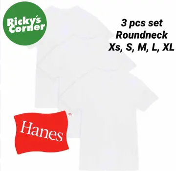 Hanes Toddler Boy's White Crew Neck T-shirts