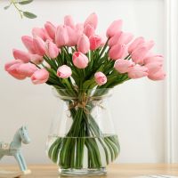 2/5pcs pu Tulip Artificial Flower Real Touch Artificial Bouquet Fake Flower for Wedding Decoration Flowers Home Garen Decor