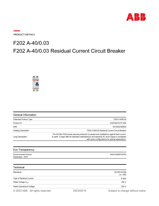 abb-f202-a-40-0-03-residual-current-circuit-breaker-rccb-2p-typea-30ma-40a-รุ่น-f200-l-2csf202101r1400-l-เอบีบี-l-สั่งซื้อได้ที่ร้าน-acb-official-store