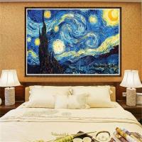 Starry Night 5D เต็มเจาะรูปภาพปักเพชร DIY งานปักครอสติช