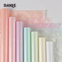 DANLE กระดาษห่อดอกไม้ กระดาษสี ซิดนีย์ ซับในมุกกันน้ําด้วยกระดาษจีบใต้ส่วนล่าง บรรจุภัณฑ์ดอกไม้ ช่อ กระดาษห่อดอกไม้