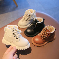 Girls Martin Boots New Autumn Winter Cotton-padded Boots Little Boys Girls Fashion Short Boots Beige Brown Black Color