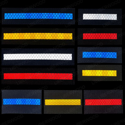 IR อินฟราเรดความปลอดภัยแพทช์ไฟนักรบบางสีฟ้าสีแดงสีเหลืองสายสะท้อนแสงยุทธวิธี A Pplique สำหรับหมวกกันน็อคเครื่องแบบกระเป๋าเป้สะพายหลัง