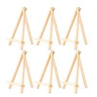 9.4 Inch Tall Natural Pine Tripod Easel Photo Painting Display Portable Tripod Stand and Adjustable Desk Stand (12 Pack)