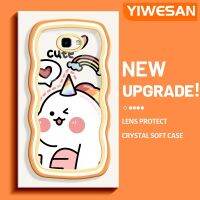 YIWESAN เคสปลอกสำหรับ Samsung J4บวก2018 J4ลายการ์ตูนน่ารักไดโนเสาร์สีรุ้งสีสันสดใสน่ารักขอบคลื่นครีมเคสมือถือกันกระแทกแบบใสนิ่มโปร่งใสลายกล้องถ่ายรูปสร้างสรรค์ปลอกป้องกันซิลิโคนเรียบง่าย