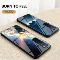 Nana Ko Electronton เคสโทรศัพท์แก้วลายท้องฟ้าเต็มไปด้วยดวงดาวสุดหรูสำหรับ Huawei Nova 7 5T 5 Pro Nova 7SE 7i ฝาแข็งสำหรับ Huawei Nova 6 SE 4 3 3i เคสป้องกันการตก