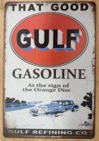 Gulf Gas and Oil Sign Gas Vintage Man Cave Iron Painting Pub Bar Man Cave Garage Home Decor Drawing Painting Supplies