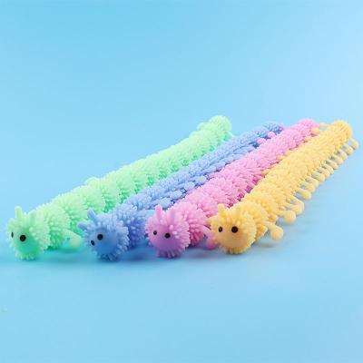 1ชิ้นนอต Caterpillar บรรเทาความเครียดของเล่นส่วนบุคคลหนอนก๋วยเตี๋ยวยืดสตริงต่อต้านความเครียดออทิสติก Vent ของเล่นเด็กใหม่