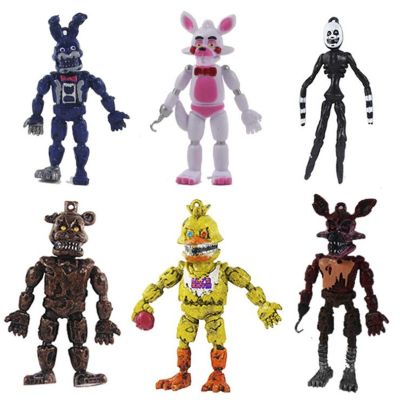 Action FiguresZZOOI 6 Pcs/Set Five Night At Freddy Anime Fnaf Bonnie Bear Foxy Action Figure Toy Pvc Model Children Christmas Gifts Action Figures