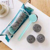 Scrub brush set ชุดแปรงฝอยขัด พร้อมหัวเปลี่ยน 3 หัว แปรงขัดหม้อ แปรงขัดหม้อดำ แปรงฝอยขัดหม้อ แปรงขัดผนัง แปรงขัดผนังปูน เครื่องครัว T2192