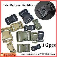 FZIPUA 1/2pcs พลาสติกทำจากพลาสติก หัวเข็มขัดปล่อยด้านข้าง เส้นผ่านศูนย์กลางภายใน20/25/38/50มม มี3สี อะไหล่กระเป๋าค่าย ของใหม่ สายรัดเครื่องมือกลางแจ้ง เครื่องมือกลางแจ้งสำหรับกิจกรรมกลางแจ้ง