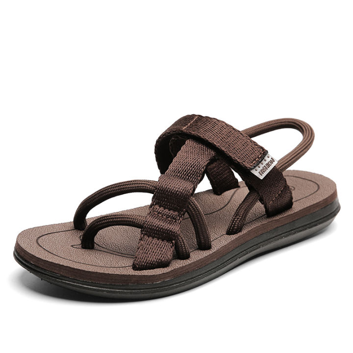 รองเท้าแตะทอจากประเทศไทยรองเท้าแตะสำหรับผู้ชายรองเท้าเดินชายหาดแบบลำลองรองเท้าแตะแบบไทยโรมัน36-45
