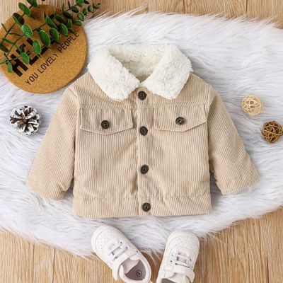 2023 Children Jackets Coat Autumn Winter Boy Suit Girl Clothes Newborn Baby Corduroy Outwear Outfits Toddler Kids Clothing 0-3Y