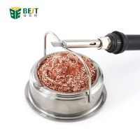 Desoldering Soldering Iron Mesh Filter Cleaning Nozzle Tip Clean Cleaner Dross Cleaning Copper Wire Ball Tin Remove Steel Box