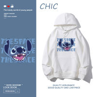 CHIC เสื้อฮู้ดแขนยาวพิมพ์ลายการ์ตูนอนิเมะบางๆ สไตล์สบาย ๆ T0558