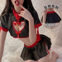 Hot Bed Uniform Lolita Hollow Out Sexy Lingerie Retro Cheongsam Bow Bell Temptation Tassel Chinese Traditional Exotic Apparel