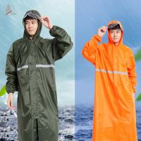 YEYA ชุดกันฝน มีแถบสะท้อนแสง หมวกติดเสื้อแบบหนา เสื้อกันฝนแบบพกพาผู้ใหญ่ Waterproof Rain Suit เสื้อกันฝน เสื้อกันฝนแฟชั่นEVA เสื้อกันฝนยาวเต็มตัว สไตล์เกาหลี กันน้ำ แฟชั่น เสื้อกันฝนยาว ผู้ใหญ่ ชุดกันฝนขี่มอเตอร์ไซค์ หมวกติดเสื้อ เสื้อกันฝนมีฮู้ด Eva พร