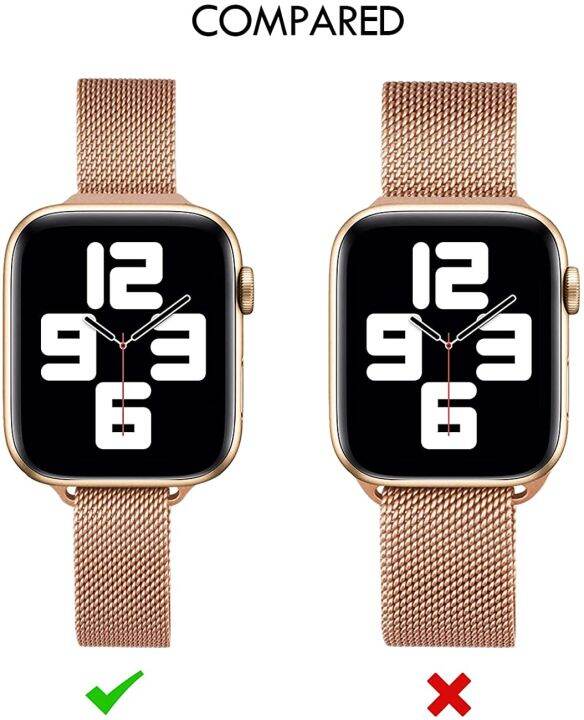 สายลูปแม่เหล็กสำหรับสายคาด-apple-watch-สแตนเลสสร้อยข้อมือเหล็ก-i-watch-series-3-4-5-6-se-7-8-40มม-44มม-45มม-41มม-42มม-38มม-49มม