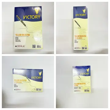 Victory Yellow Pad Paper 1/4 Pad, 1/2 Crosswise, 1/2 lengthwise