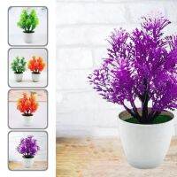 【cw】 Plastic Useful Fake Flowers Table Potted Ornaments Delicate Pot Vibrant for Garden ！