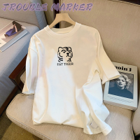 TroubleMaker เสื้อครอป เสื้อยืด ชุดเซ็ทผู้หญิง สบายๆ วินเทจ ทันสมัย ทันสมัย WTX2391A8F 38Z230918