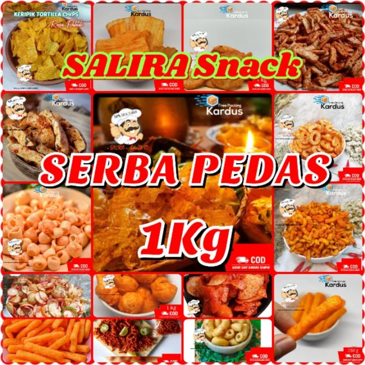 [1Kg] SERBA PEDAS COD | ANEKA MAKANAN SUPER PEDAS jajanan cemilan