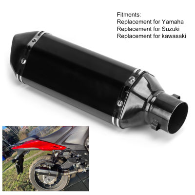 รถจักรยานยนต์ท่อไอเสียท่อหกเหลี่ยมขนาดเล็กชุบโลหะสีดำเปลี่ยนอุปกรณ์เสริมรถมอเตอร์ไซด์สำหรับ Yamaha