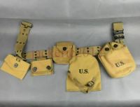 tomwang2012. WW2 US Army Field Gear Equipment Belt Shovel Canteen Compass Pouch 1943 MILITARY WAR REENACTMENTS