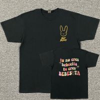 Singer Bad Bunny UN VERANO SIN TI Music Album Double Sided Print Graphics T Shirt Unisex Hip Hop T Shirts Oversized Streetwear
