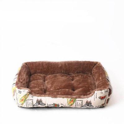 【Sell-Well】 PETS MART mall Plush Dog Bed สำหรับสุนัขขนาดกลางขนาดเล็กพร้อมที่นอนที่ถอดออกได้ Soft Pet House เต็นท์ Washable Cat Nest Litter Puppy Kennel