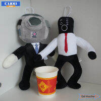 CUIXI 23/30CM เด็ก Speakerman BOSS Skibidi ตุ๊กตาหนานุ่มตุ๊กตาการ์ตูนตุ๊กตาการ์ตูนของขวัญคริสต์มาสวันเกิดของเล่นยัดไส้นุ่ม