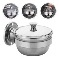 【 Party Store 】 Ashtray Ashtrays Ash Wall Holder Hanging Tray Metal Cigar Office Steel Mounted Toilet Container Bathroom Smokers Home Stainless