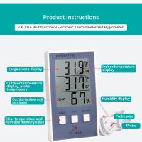 ‘；。、】= Digital Thermometer Hygrometer Indoor Outdoor Temperature Humidity Meter C/F LCD Display Sensor Probe Weather Station